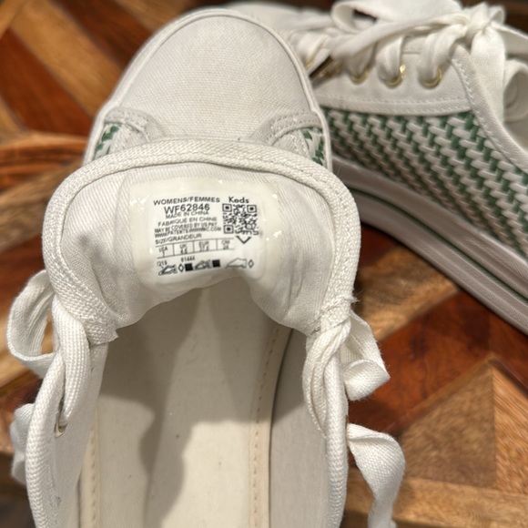 Kate Spade ♠️ x Keds green/white weave triple decker sneaker size 7 - Picture 9 of 9